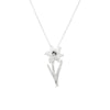 STERLING SILVER DAFFODIL PENDANT NECKLACE