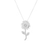 STERLING SILVER DAISY PENDANT NECKLACE