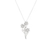 STERLING SILVER NARCISSUS PENDANT NECKLACE