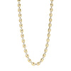TWO-TONE GOLD PLATED STERLING SILVER PUFFED GUCCI-STYLE NECKLACE