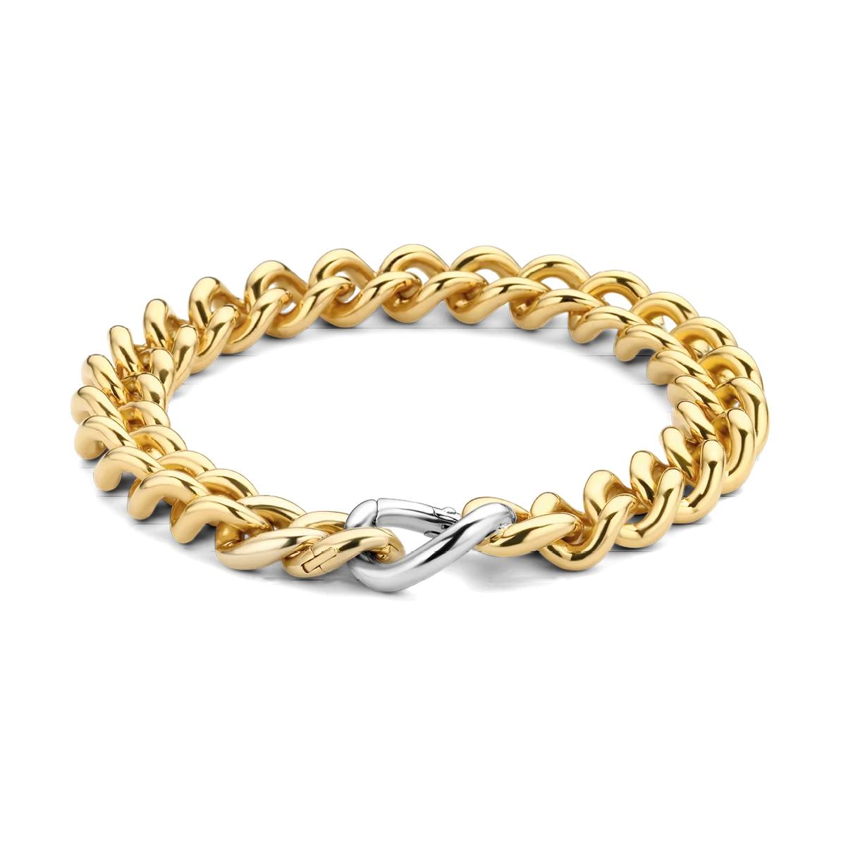 GOLD PLATED STERLING SILVER CURB BRACELET - Main Image
