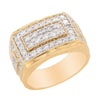 MEN&#39;S YELLOW GOLD FASHION RING WITH 86 ROUND CUT DIAMONDS, 2.00 CT TW