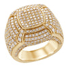 MEN&#39;S YELLOW GOLD FASHION RING WITH 317 ROUND CUT DIAMONDS, 4.38 CT TW