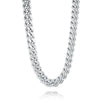 MEN&#39;S STAINLESS STEEL CURB CHAIN WITH CUBIC ZIRCONIA, 10MM