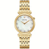 LADIES BULOVA WITH MOTHER-OF-PEARL AND DIAMOND DIAL 