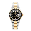 MEN&#39;S TWO-TONE GOLD ROLEX SUBMARINER WITH BLACK DIAL