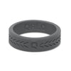 QALO CHARCOAL GREY LAUREL SILICONE RING SIZE 6