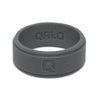 QALO CHARCOAL GREY STEP EDGE SILICONE RING SIZE 9