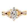YELLOW GOLD ENGAGEMENT RING SETTING WITH SPLIT SHANK