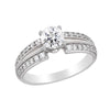 WHITE GOLD ENGAGEMENT RING SETTING WITH 36 DIAMONDS, .38 CT TW