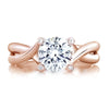 A. JAFFE ROSE GOLD ENGAGEMENT RING SETTING WITH WOVEN SHANK