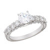 WHITE GOLD ENGAGEMENT RING SETTING WITH 114 ROUND CUT DIAMONDS, 1.26 CT TW