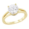YELLOW GOLD ENGAGEMENT RING SETTING WITH HIDDEN DIAMOND HALO, .09 CT TW