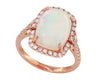 ROSE GOLD OPAL AND DIAMOND RING