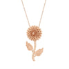 GOLD NECKLACE WITH CHRYSANTHEMUM PENDANT
