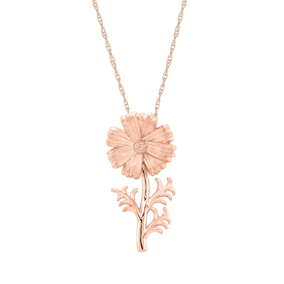 COSMOS FLOWER PENDANT NECKLACE