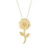GOLD NECKLACE WITH DAISY PENDANT