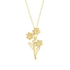 GOLD NECKLACE WITH NARCISSUS PENDANT