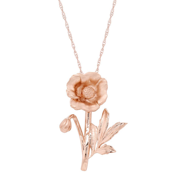 Gold poppy deals necklace